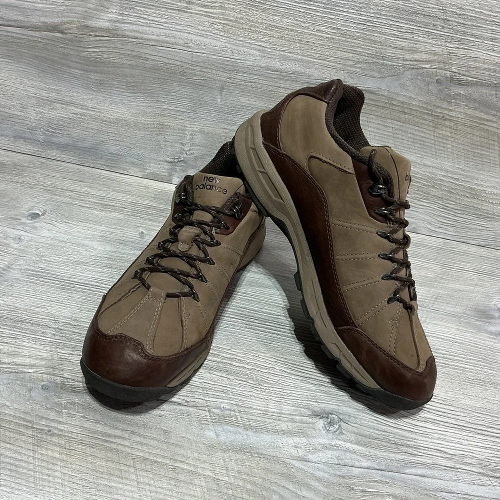 New Balance 966 Waterproof MW966BR Brown Outdoor Casual Leather Shoes Men's 14 D